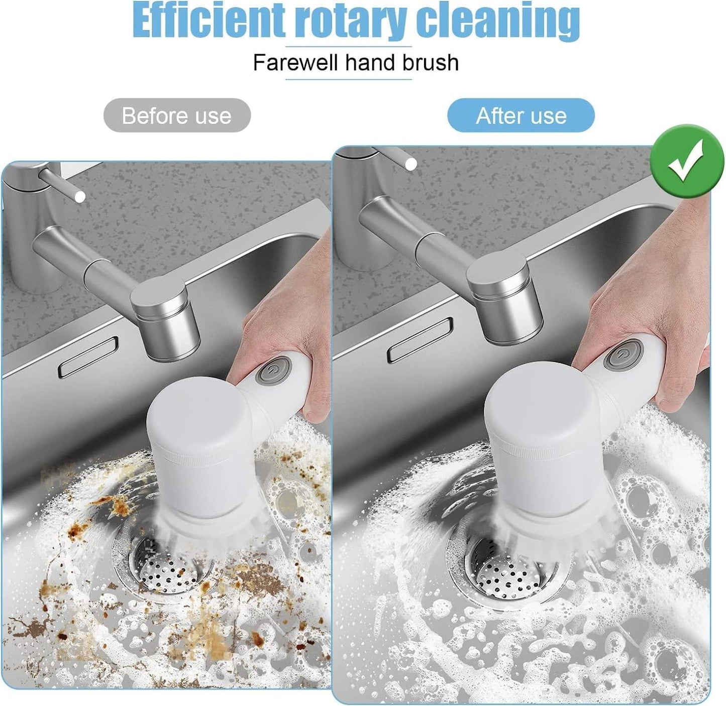 5 in 1 Handheld Cleaning Brush Scrubber (With 3 FREE Scrubs)