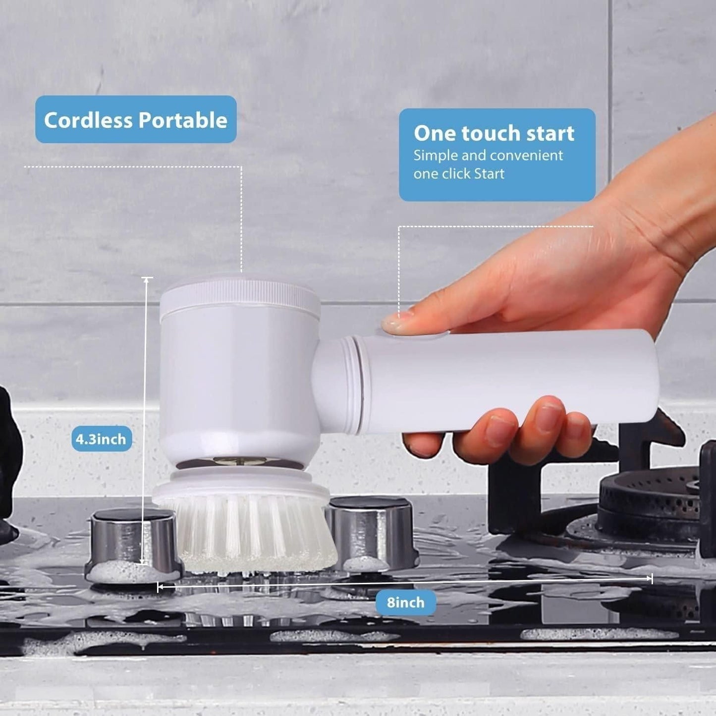 5 in 1 Handheld Cleaning Brush Scrubber (With 3 FREE Scrubs)