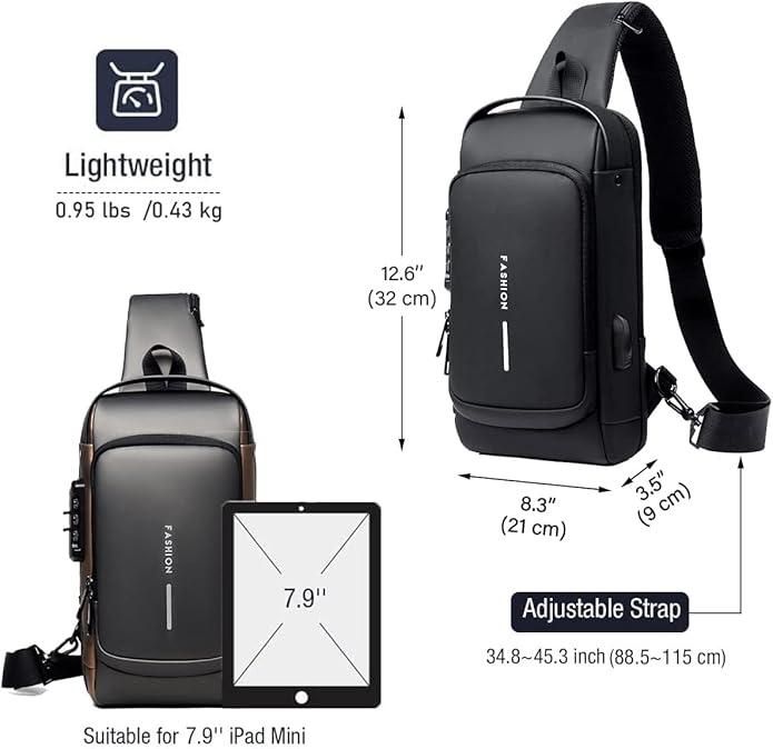 UrbanGuard™ Anti-Theft Sling Bag (For Men & Women)