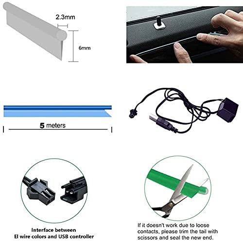 GlowDrive™ Ambient Neon LED Strip – 5M Car Interior Light Kit (USB + Fuse Protection)