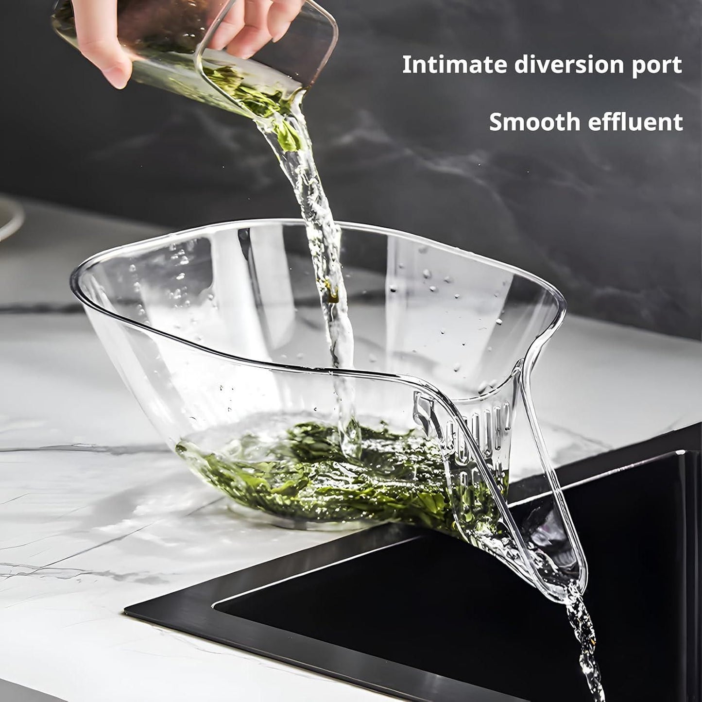 Multi-Functional Drain & Serve Bowl – Sleek, Smart & Mess-Free!