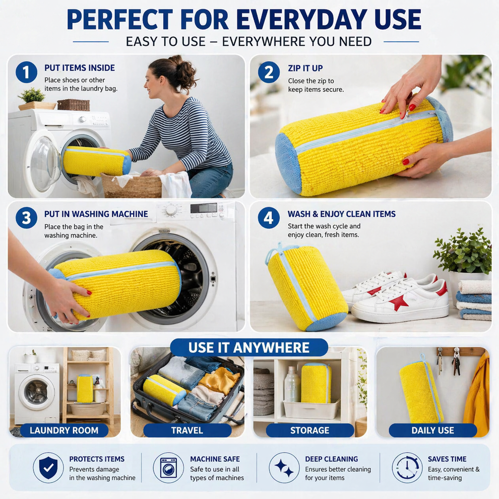 Premium Shoe Cleaning Bag for Washing Machine - Reusable & Durable