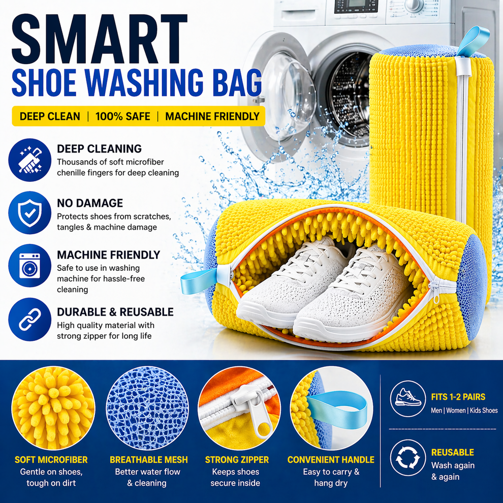 Premium Shoe Cleaning Bag for Washing Machine - Reusable & Durable